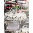 thumbnail image 5 of Outdoor Tablecloths with Umbrella Hole & Zipper, Blue Grey Eucalyptus Round Tablecloth 54 Inch, Farmhouse Weeping Leaves on Linen Waterproof Table Cloth, Patio/Pool/Picnic Table Covers, 5 of 8