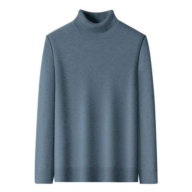 Mgmyaa Mens Sweaters Long Sleeve Pullover Turtleneck Knit Base Shirt Warm Solid Pullover Sweater
