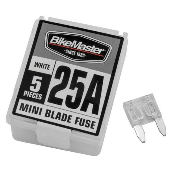 Bike Master 152447 25A Replacement Mini Blade Fuse - 5 Piece