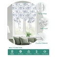 thumbnail image 2 of Blue Spring Floral Tie Up Curtains for Windows 45 Inch Length Balloon Curtains Kitchen Adjustable Balloon Window Shade Summer Botanical Elegant Flowers Tie Up Valance Bathroom Curtain Window 42"x45", 2 of 6