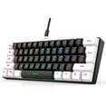 thumbnail image 1 of Mini Teclado RGB, Mini 61 Teclas Teclado mec&aacute;nico para Juegos, Interfaz Tipo C Plug and Play Teclado con Cable, Port&aacute;til Teclado Peque&ntilde;o Compacto para Jugar Oficina,Al, 1 of 9
