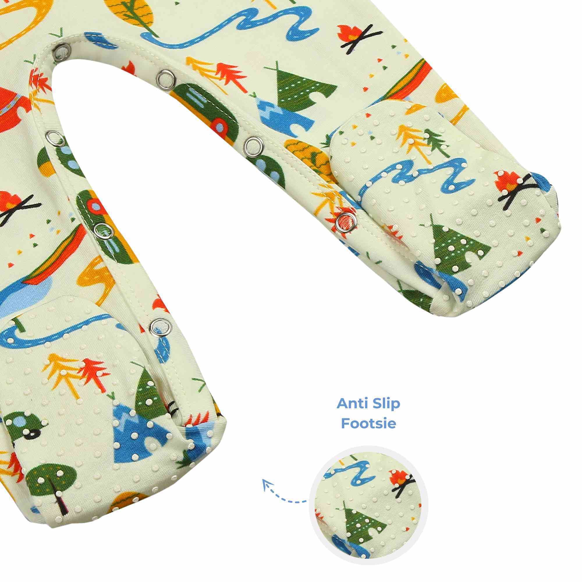 Ola! Otter Baby Romper with Footies | Cozy Cotton Footed Sleeper romper | Organic Cotton | Sustainable| Onesie |