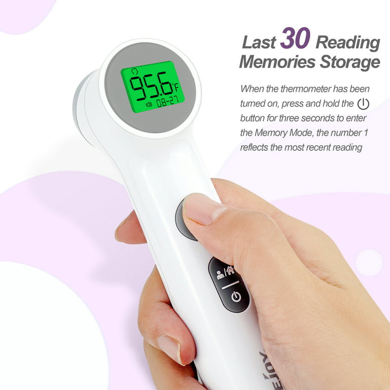 Sejoy Touchless Forehead Thermometer for Adults and Kids, Digital Infrared Thermometer for Fever, Size: 1, White