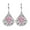 Rose Pink, variant on 1928 Jewelry Fancy Filigree Fan Peridot Green Austrian Crystal Cross Drop Earrings