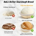 thumbnail image 6 of Banneton Bread Proofing Basket Set,10 Inch Round & 9 Oval Sourdough Bread Baking Supplies With Linen Liner - Sourdough Starter Kit, 6 of 7