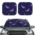 thumbnail image 2 of Disketp 2 Piece Eggplant Pattern Windshield Sunshades,Folding Windshield Sun Shade For Car Suv Trucks Sedan,Blocks Uv Rays Sun Visor Protector-Large, 2 of 7