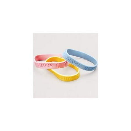 US Toy 148462 Luau Rubber Band Bracelets Asst. - 12 count
