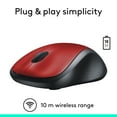 thumbnail image 3 of Logitech Full-size Wireless Ambidextrous Mouse with USB Receiver Silver, 3 of 7