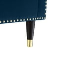 thumbnail image 6 of Liv Navy/Gold Velvet Sofa - Line Stitch Tufted, Gold Nailhead Trim and Tapered Gold Legs Tip, Square Arm, 6 of 10