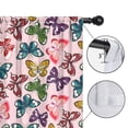 thumbnail image 4 of Blackout Kids Curtains,Pink Butterfly Colorful Wing Pattern Childrens Insulated Curtains Set Of 2,Bedroom Essentials,Toddler Room Decor 42"x63", 4 of 5