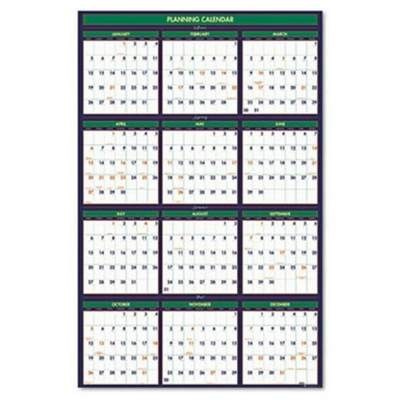 House of Doolittle 391 Four Seasons Reversible/Erasable Business/Academic Year Wall Calendar 24 x 37