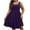 Purple, variant on Busydd Dresses for Women Plus Size XL-5XL Trendy Solid Color Summer Dress Casual Sleeveless Square Neck Sundresses for Women Oversized Loose Flowy Tiered Mini Dress Hot Pink XL