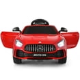 thumbnail image 1 of Patiojoy 12V Kids Ride On Car Licensed Mercedes-Benz GTR Battery Powered Electric Vehicle Kids Car with Remote Control Red, 1 of 8