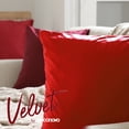thumbnail image 4 of Deconovo Decorative Throw Pillow Covers 16x16 Red Velvet Holiday Pillow Cover Soft Cushion Covers for Sofa, 16"x 16", Red, 2 Pack, 4 of 9