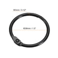 thumbnail image 2 of Uxcell Shower Curtain Rings, 6 pack Carbon Steel Round Snap Shower Curtain Hooks Black, 1.5 inch, 2 of 5