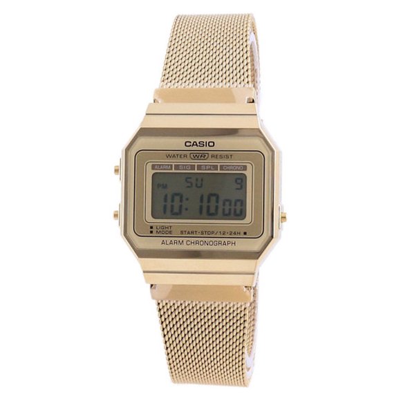 Casio Youth Vintage Gold Tone Stainless Steel Digital A700wmg-9a Unisex Watch