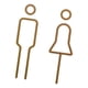 thumbnail image 5 of Letrero de baño para hombre y mujer, pegatinas para WC, juego de figuras acrílicas sencillas, calcomanías para inodoro, 5 of 9