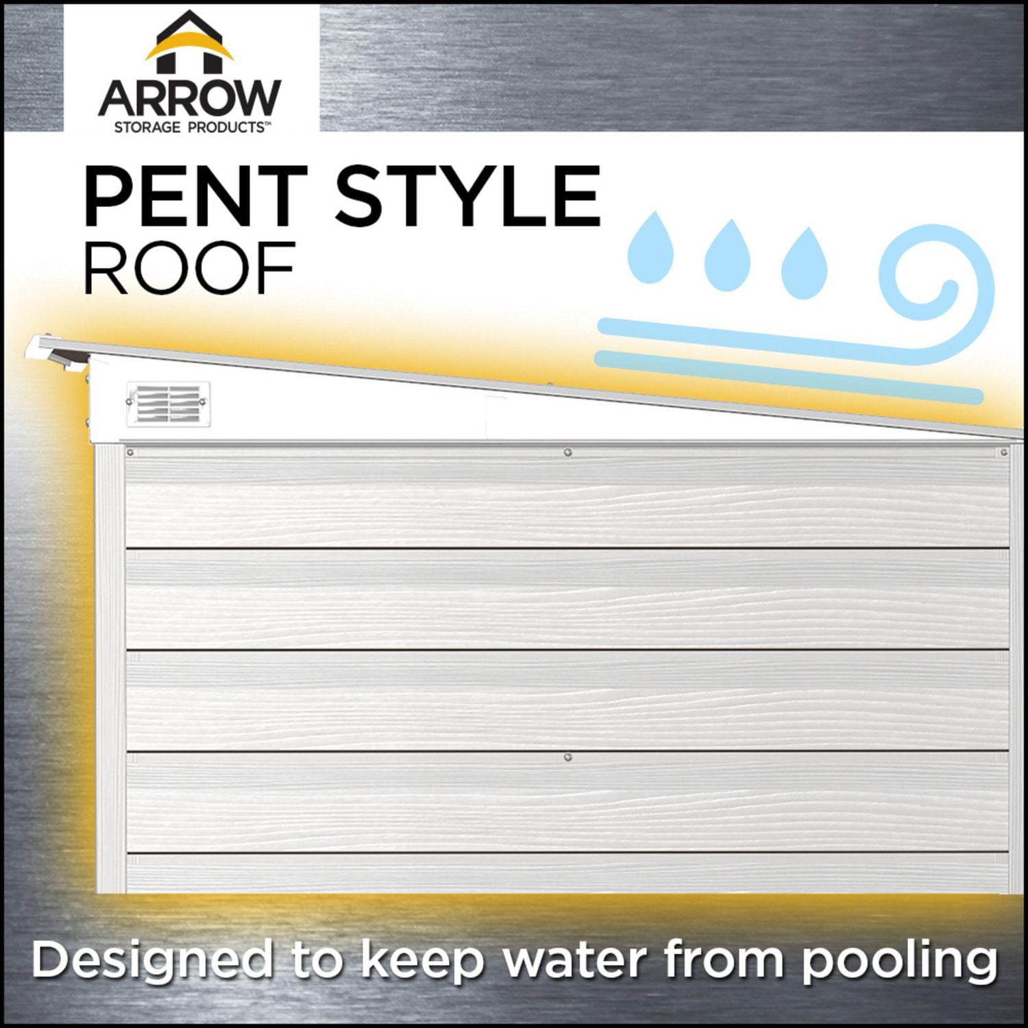 Arrow Select Steel Storage Shed, 8x4, Gris pâle