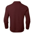thumbnail image 5 of Mens Polo Shirts Casual Long Sleeve Solid Color Buttons Lapel Thin Breathable Tops Bottoming Comfortable Loose T Shirts for Man Red XXXL, 5 of 5