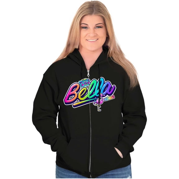 XOMG POP Bella Musical Rainbow Women Plus Size Zipper Hoodie Brisco Brands 2X