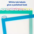 Ultralast 8Tab Plastic Dividers with White Labels in Multicolor for
