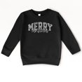 thumbnail image 4 of Merry Christmas Varsity Checkered - Toddler Graphic Sweatshirt, 4 of 11