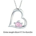 thumbnail image 6 of Wioihee Heart Birthstone Pendant Necklace for Women 928 Sterling Silver Zirconia Necklaces Wedding Anniversary Birthday Mothers Day Jewelry Gifts for Her Mother Wife, 6 of 6