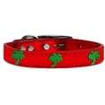 thumbnail image 3 of Mirage Pet Products Leather Palm Tree Dog Collar, Red, S, 3 of 3