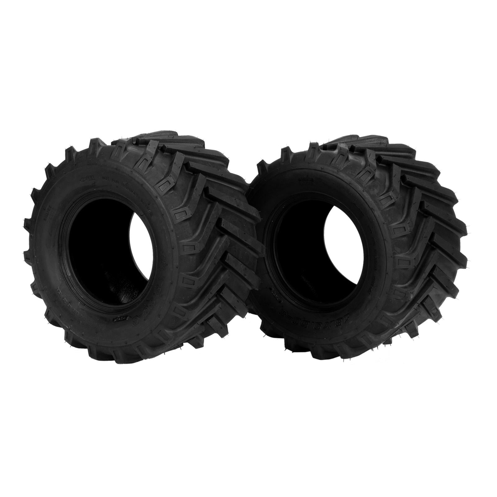Ktaxon 18x9.50-8 Tubeless Bar Lug Turf Lawn Mower Tires, 2PR Drive Tires for Riding & Zero Turn Mowers, 2 Pack