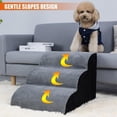 thumbnail image 3 of Dog Stairs for Bed, Pet Stairs for Small Dogs, 3-Layer High-Density Foam Pet Steps, Non-Slip Gentle Slope Dog Stair Ramp with Removable and Washable Cover, Suitable for small, short, elderly pets., 3 of 7