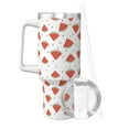 thumbnail image 2 of Goofa Hand Drawn Watermelon Print 40oz Ice Bully With Handle And Straw Stainless Steel Vacuum Insulated Cup And 2 In 1 Straw Lid, 2 of 8