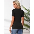 thumbnail image 4 of DARING DIVA Women's Maternity Stretchy Knit Short Sleeve Sweater S Black, 4 of 8