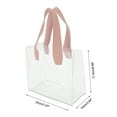 thumbnail image 3 of Unique Bargains Lightweight Reusable Gift Bag for All Occasions 1 Pc Pink Clear Small, 3 of 5