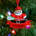 Lacrosse Player Santa Resin Christmas Ornament Lax Ornaments by