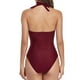 thumbnail image 2 of Gibobby Bañador de una pieza Traje de baño grande sexy con cuello colgante y espalda abierta para mujer(Rojo,XL), 2 of 4