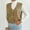 Khaki, variant on Heisall Womens Sweaters 2025 Fall New Solid Color V-Neck Knit Button Sleeveless Vests Casual