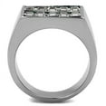 thumbnail image 2 of Anillo Color Plata Para Hombres de Acero Inoxidable Illusion, 2 of 4