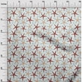 thumbnail image 3 of oneOone Georgette Viscose Sky Blue Fabric Starfish Craft Projects Decor Fabric Printed By The Yard 42 Inch Wide-B8, 3 of 6