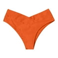 thumbnail image 4 of MSJUHEG Bikini Bottoms for Women,Bathing Suit Bottoms for Women Tummy Control,Scrunch Butt Bikini Bottoms,V Cut Bikini Bottom,Scrunch Bikini Bottoms,High Waisted Bikini Bottoms Orange XL, 4 of 5