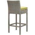 thumbnail image 4 of Modway Tabouret de Bar de Mobilier de Patio Extérieur en Rotin à 2 Conduits, Gris Pâle, 4 of 4