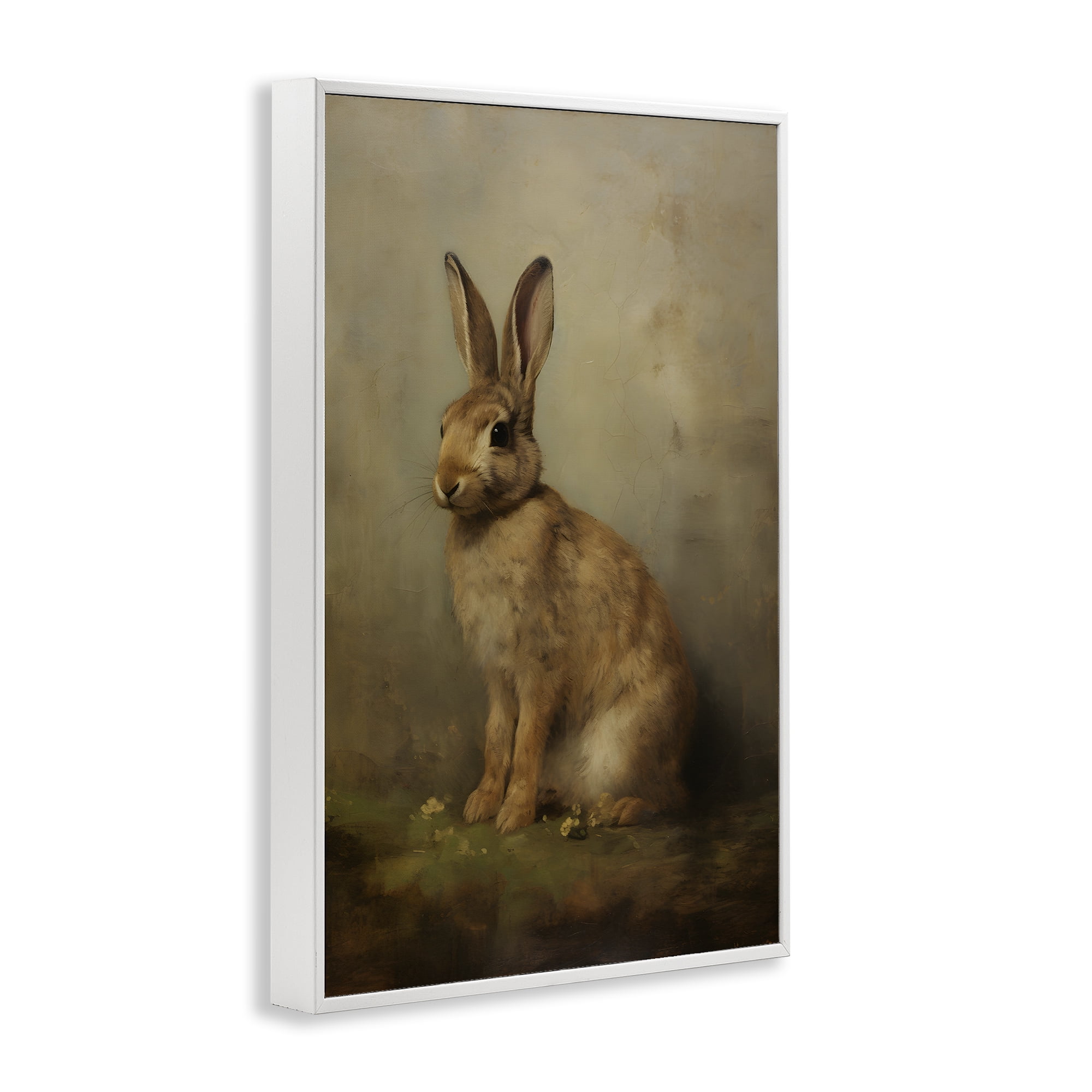 Stupell Industries Brown Bunny Portrait Animals & Insects Painting White Framed Art Print Wall Art, 20 x 30