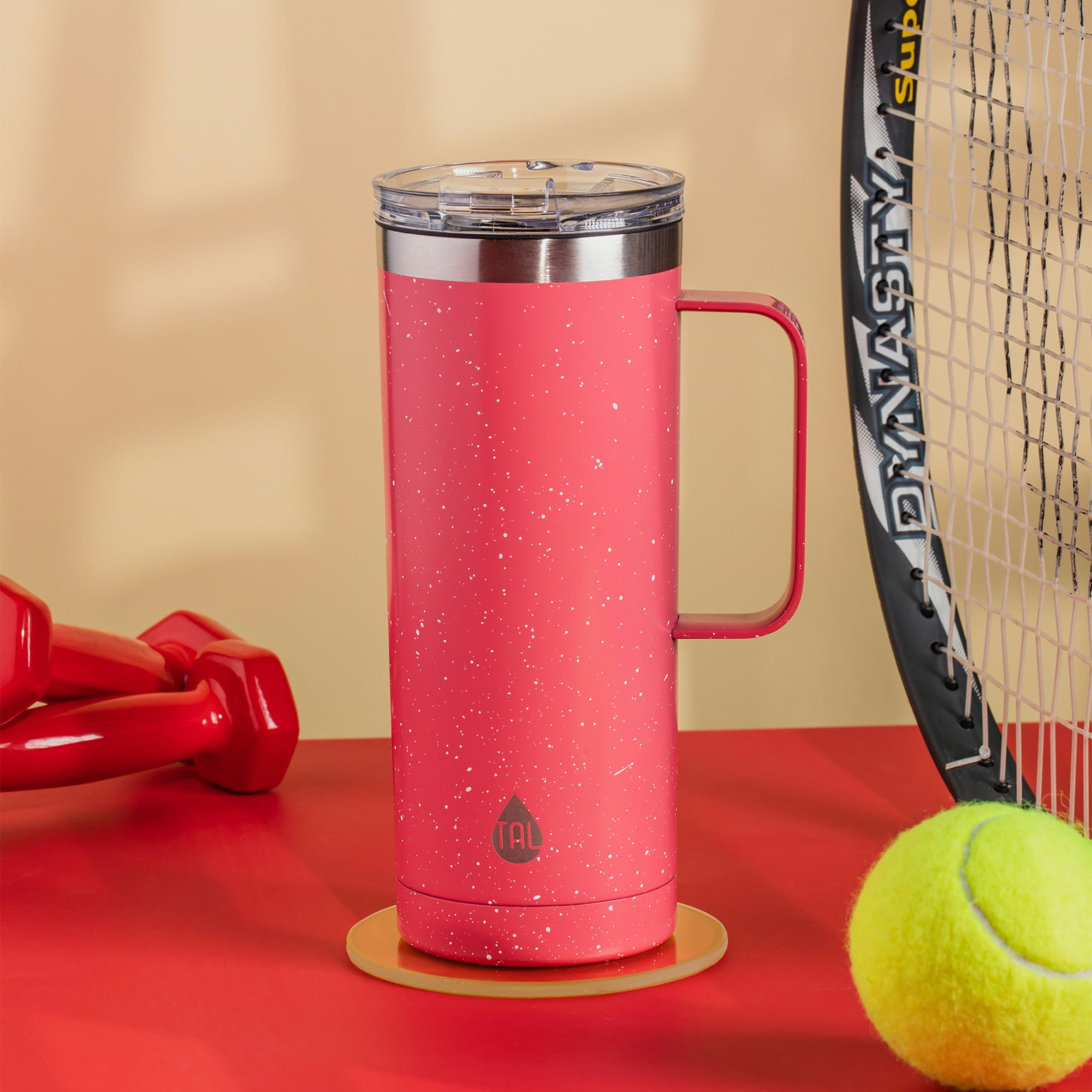 TAL Stainless Steel Mountaineer Travel Mug 20 oz, Pink Speckle
