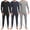 Black & Blue & Gray, variant on Thermal Underwear for Men Long Johns with Fleece Lined Base Layer Men Winter Hunting Gear Sport Top Bottom 3 Full Thermal Set (S - 3XL)