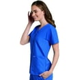 thumbnail image 1 of Landau Essentials Haut d'Uniforme à Boutons-Pression pour Femme, Coupe Classique Décontractée, Col en V, 4 Poches, 1 of 6