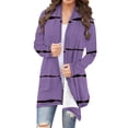 thumbnail image 1 of hotojiny Plus Size Cardigans for Women Soft Lightweight Striped Open Front Fall Coat Trendy Long Sleeve Flowy Cardigan, 1 of 6