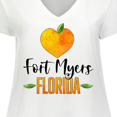 thumbnail image 4 of Inktastic Fort Myers Florida Orange in Heart Women's Plus Size V-Neck T-Shirt, 4 of 5