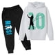 thumbnail image 5 of Conjunto de 2 piezas de sudaderas y leggings con capucha para niños y niñas, ropa deportiva informal blanca con estampado de Messi, ropa para niñas pequeñas, 2024, 5 of 5