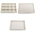thumbnail image 1 of kusrkot 3x Linen Jewelry Trays Stackable Jewelry Organizer Trays for, 1 of 4
