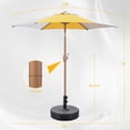 thumbnail image 3 of Autlaycil 7.5ft Patio Umbrella and Base with Button Tilt UV Protection for Market, Beach, Pool, Garden Yard - Yellow/Khaki/White, 3 of 7