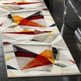 thumbnail image 3 of SAFAVIEH Porcello Karenza Geometric Runner Rug, Light Grey/Orange, 2'3" x 18', 3 of 6